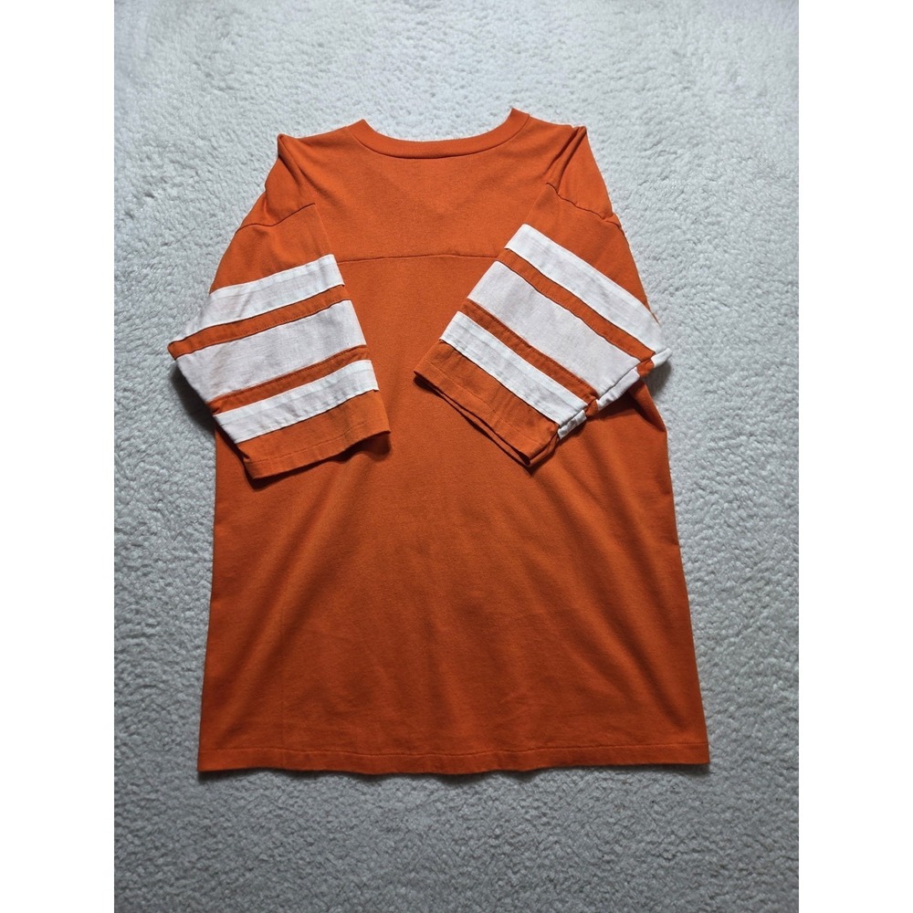 Vintage 1989 Denver Broncos AFC Champions Tee Size Large Logo 7 USA Orange Rare - Picture 7 of 8